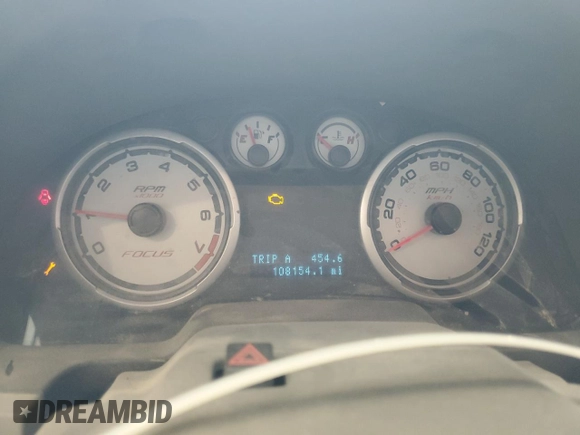 2008 Ford Focus SE with VIN 1FAHP35NX8W210821, listed as a Copart auction lot 51229155 with 108,154 mi miles and Salvage Title. Bid and sale history available at DreamBid. Image 9.