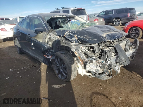 2020 Honda Civic Sedan EX with VIN 19XFC1F39LE011390, listed as a Copart auction lot 43744235 with 34,460 mi miles and Salvage Title. Bid and sale history available at carsss.com. Image 4.