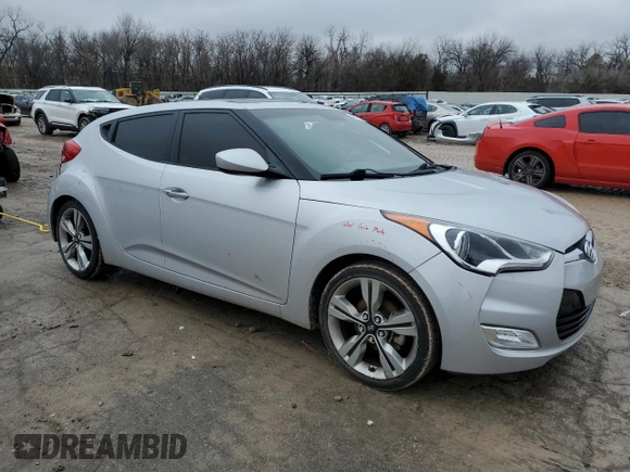 2017 Hyundai Veloster Value Edition with VIN KMHTC6AD6HU317967, listed as a Copart auction lot 43073755 with 47,681 mi miles and Salvage Title. Bid and sale history available at carsss.com. Image 4.