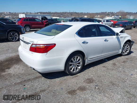 2011 Lexus LS 460 with VIN JTHCL5EF3B5009505, listed as a IAAI auction lot 41907674 with 137,936 mi miles and . Bid and sale history available at DreamBid. Image 4.