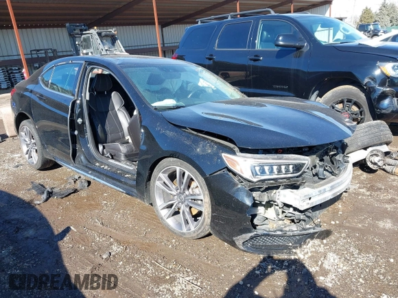 2020 Acura TLX w/Technology Pkg with VIN 19UUB3F45LA003614, listed as a IAAI auction lot 41564876 with 1 mi miles. Bid and sale history available at carsss.com. Image 1.