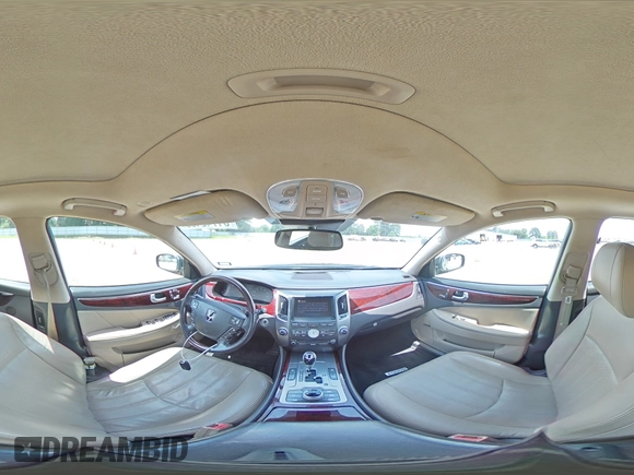 2012 Hyundai Equus Signature with VIN KMHGH4JH3CU056607, listed as a Copart auction lot 61742495 with 164,031 mi miles and Salvage title. Bid and sale history available at DreamBid. Image 14.