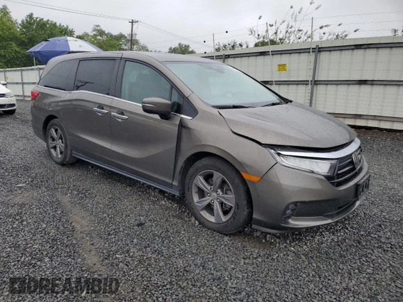 2022 Honda Odyssey EX z VIN 5FNRL6H57NB033507, wystawiony jako Copart lot #60975875 z przebiegiem 82 836 mil mil oraz Szkoda całkowita • Salvage title. Historia ofert i sprzedaży dostępna na DreamBid. Obrazek 4.