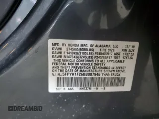 2011 Honda Ridgeline RT z VIN 5FPYK1F26BB007946, wystawiony jako Copart lot #87338354 z przebiegiem 113 367 mil mil oraz Szkoda całkowita • Salvage title. Historia ofert i sprzedaży dostępna na DreamBid. Obrazek 14.