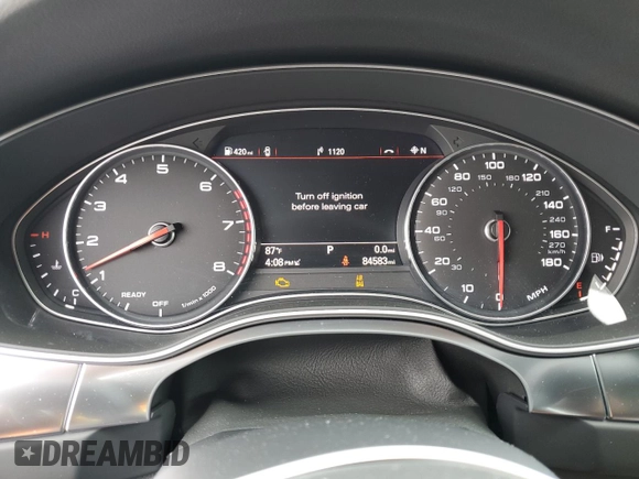 2018 Audi A7 Prestige with VIN WAU23AFC4JN090858, listed as a Copart auction lot 56653384 with 84,583 mi miles and Salvage Title. Bid and sale history available at carsss.com. Image 9.