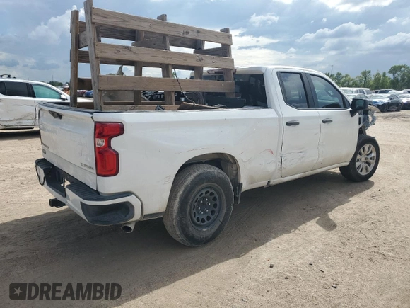 2020 Chevrolet Silverado 1500 Custom with VIN 1GCRWBEH4LZ281963, listed as a Copart auction lot 69211604 with 148,420 mi miles and Salvage Title. Bid and sale history available at carsss.com. Image 3.