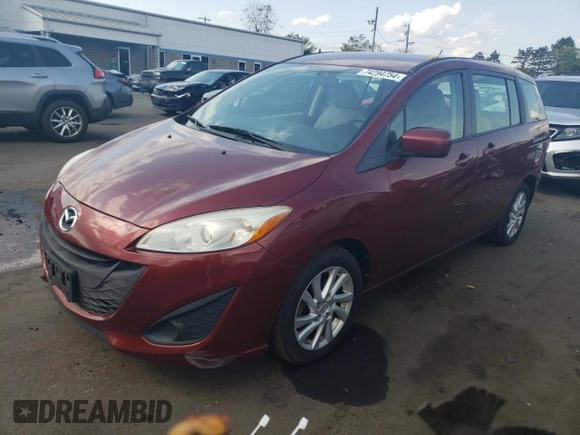 2012 Mazda 5 Sport with VIN JM1CW2BL1C0122823, listed as a Copart auction lot 74294754 with 172,299 mi miles and Salvage Title. Bid and sale history available at DreamBid. Image 1.