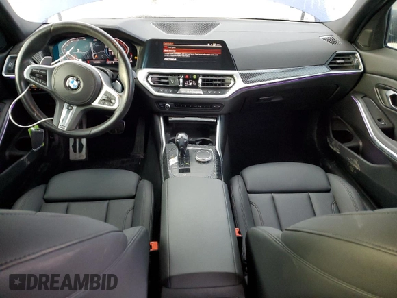 2020 BMW 3 Series 330i xDrive with VIN 3MW5R7J02L8B06928, listed as a Copart auction lot 48355035 with 42,278 mi miles and Salvage title. Bid and sale history available at DreamBid. Image 8.