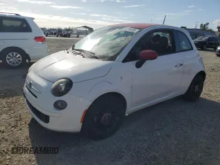 2015 FIAT 500 Pop with VIN 3C3CFFAR3FT612477, listed as a Copart auction lot 54774185 with 124,803 mi miles and Salvage title. Bid and sale history available at DreamBid. Image 1.
