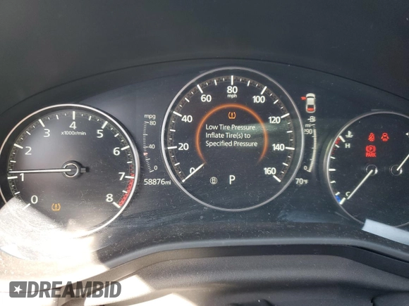 2021 Mazda 3 2.0 with VIN JM1BPAA78M1314033, listed as a Copart auction lot 87725525 with 58,876 mi miles and Salvage Title. Bid and sale history available at DreamBid. Image 9.