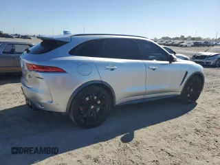 2019 Jaguar F-Pace SVR with VIN SADCZ2EE6KA603989, listed as a Copart auction lot 78444274 with 51,398 mi miles and Salvage title. Bid and sale history available at DreamBid. Image 3.