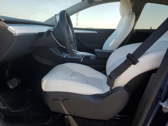 2023 Tesla Model Y Long Range with VIN 7SAYGDEE7PA146322, listed as a Copart auction lot 54071165 with 38,334 mi miles and Salvage Title. Bid and sale history available at DreamBid. Image 7.