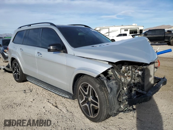 2017 Mercedes-Benz GLS 550 with VIN 4JGDF7DE1HA874776, listed as a Copart auction lot 43301714 with 97,583 mi miles and . Bid and sale history available at DreamBid. Image 4.