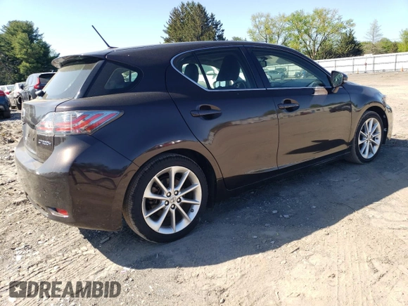 2012 Lexus CT 200h with VIN JTHKD5BH6C2096446, listed as a Copart auction lot 55121715 with 184,473 mi miles and Clean Title. Bid and sale history available at carsss.com. Image 3.