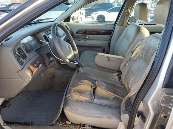 2007 Mercury Grand Marquis LS with VIN 2MEFM75W37X600431, listed as a Copart auction lot 89334455 with 114,880 mi miles and Salvage Title. Bid and sale history available at carsss.com. Image 7.