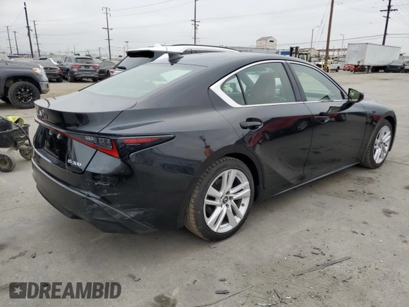 2021 Lexus IS 300 with VIN JTHAA1D29M5111530, listed as a Copart auction lot 65078415 with 76,997 mi miles and Salvage title. Bid and sale history available at DreamBid. Image 3.