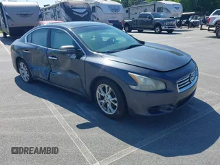 2013 Nissan Maxima SV with VIN 1N4AA5AP3DC814857, listed as a IAAI auction lot 42560607 with 257,499 mi miles and . Bid and sale history available at DreamBid. Image 1.