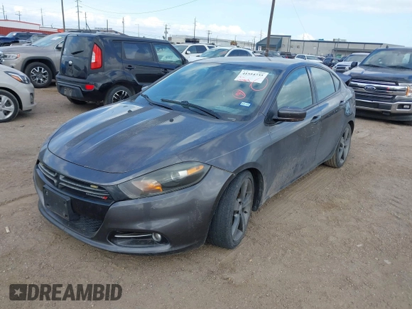 2015 Dodge Dart GT with VIN 1C3CDFEBXFD193987, listed as a IAAI auction lot 41554735 with 143,161 mi miles. Bid and sale history available at carsss.com. Image 2.