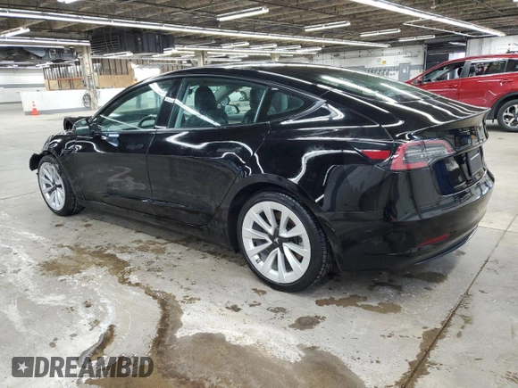 2023 Tesla Model 3 with VIN 5YJ3E1EA5PF439017, listed as a Copart auction lot 53694145 with 73,875 mi miles and Salvage Title. Bid and sale history available at DreamBid. Image 2.