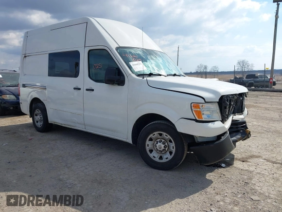 2012 Nissan NV SV with VIN 1N6AF0LY3CN102465, listed as a IAAI auction lot 41660251 with 155,099 mi miles. Bid and sale history available at carsss.com. Image 1.