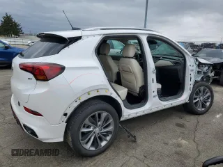 2023 Buick Encore GX Essence with VIN KL4MMGSL7PB126936, listed as a Copart auction lot 53088395 with 20,167 mi miles and Salvage title. Bid and sale history available at DreamBid. Image 3.