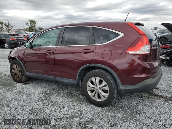 2012 Honda CR-V EX-L with VIN 5J6RM3H78CL042752, listed as a Copart auction lot 52116865 with 74,281 mi miles and Salvage Title. Bid and sale history available at carsss.com. Image 2.
