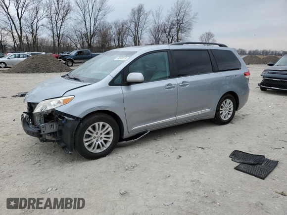 2014 Toyota Sienna XLE with VIN 5TDYK3DC2ES434962, listed as a Copart auction lot 50240815 with 150,503 mi miles and Salvage Title. Bid and sale history available at carsss.com. Image 1.