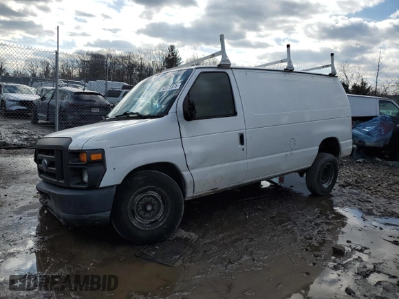 2008 Ford Econoline Cargo Commercial with VIN 1FTNE24W38DA02847, listed as a Copart auction lot 43975875 with 189,284 mi miles and Salvage Title. Bid and sale history available at DreamBid. Image 1.