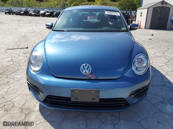 2019 Volkswagen Beetle S with VIN 3VWFD7AT6KM715779, listed as a Copart auction lot 74257514 with 0 mi miles and Salvage Title. Bid and sale history available at carsss.com. Image 5.