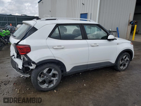 2022 Hyundai Venue SEL with VIN KMHRC8A33NU183976, listed as a Copart auction lot 60306645 with 17,066 mi miles and Salvage title. Bid and sale history available at DreamBid. Image 3.