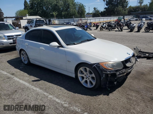 2007 BMW 3 Series 335i with VIN WBAVB735X7PA88427, listed as a Copart auction lot 44646455 with 149,611 mi miles and Salvage title. Bid and sale history available at DreamBid. Image 4.