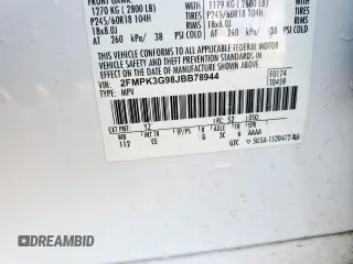 2018 Ford Edge SE с VIN 2FMPK3G98JBB78944, выставлен на аукционе Copart как лот 57600685 с пробегом 134 752 миль миль и Списание • Salvage title. История ставок и продаж доступна на DreamBid. Изображение 14.