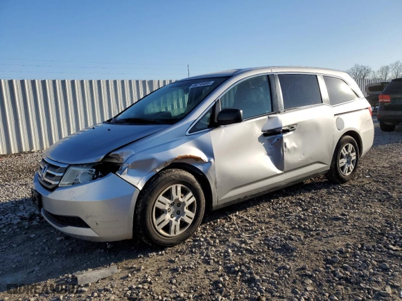 2012 Honda Odyssey LX with VIN 5FNRL5H23CB029435, listed as a Copart auction lot 48216405 with 214,862 mi miles and Salvage Title. Bid and sale history available at carsss.com. Image 1.