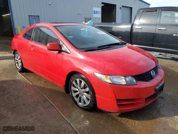 2009 Honda Civic Cpe EX-L with VIN 2HGFG12909H531488, listed as a Copart auction lot 48741485 with 163,139 mi miles and Salvage Title. Bid and sale history available at carsss.com. Image 4.
