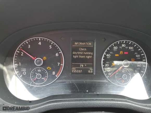2012 Volkswagen Passat SE w/Sunroof with VIN 1VWBH7A32CC084180, listed as a Copart auction lot 41892745 with 155,337 mi miles and Salvage Title. Bid and sale history available at carsss.com. Image 9.