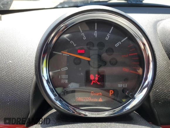 2015 MINI Countryman John Cooper Works with VIN WMWXD1C58FWS34860, listed as a Copart auction lot 55384065 with 48,709 mi miles and Salvage Title. Bid and sale history available at DreamBid. Image 9.