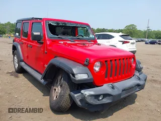 2020 Jeep Wrangler Unlimited Sport S z VIN 1C4HJXDN8LW122928, wystawiony jako IAAI lot #42430099 z przebiegiem 58 454 mil mil oraz . Historia ofert i sprzedaży dostępna na DreamBid. Obrazek 1.