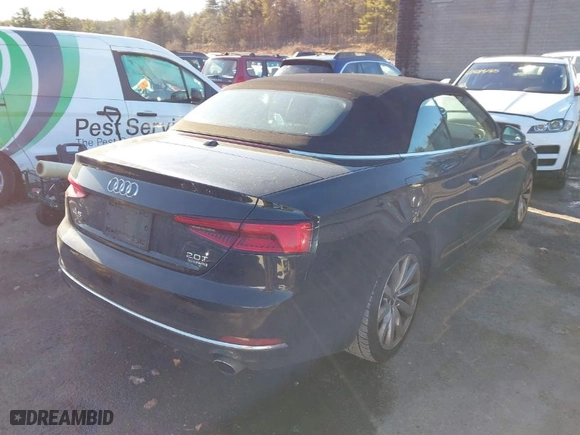 2018 Audi A5 Cabriolet Premium with VIN WAUWNGF51JN003515, listed as a IAAI auction lot 41477523 with NaN miles. Bid and sale history available at carsss.com. Image 4.