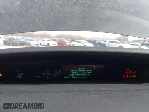 2010 Toyota Prius II with VIN JTDKN3DU9A0066914, listed as a IAAI auction lot 41865149 with 211,806 mi miles. Bid and sale history available at carsss.com. Image 7.