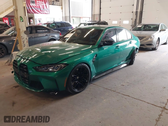2024 BMW M3 Competition xDrive with VIN WBS43AY0XRFT45221, listed as a IAAI auction lot 42254646 with Not provided miles and . Bid and sale history available at DreamBid. Image 2.