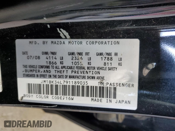 2009 Mazda 3 Mazdaspeed3 GT с VIN JM1BK34L791189035, выставлен на аукционе Copart как лот 66568385 с пробегом 158 596 миль миль и Чистый • Clean title. История ставок и продаж доступна на DreamBid. Изображение 13.