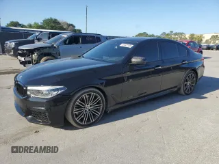 2018 BMW 5 Series M550i xDrive with VIN WBAJB9C52JB035913, listed as a Copart auction lot 51441195 with 42,205 mi miles and Salvage Title. Bid and sale history available at carsss.com. Image 1.
