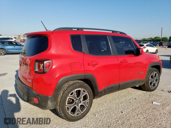 2015 Jeep Renegade Latitude with VIN ZACCJABT9FPB37819, listed as a Copart auction lot 52255935 with 136,830 mi miles and Salvage Title. Bid and sale history available at DreamBid. Image 3.