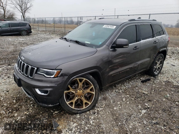 2018 Jeep Grand Cherokee Sterling Edition with VIN 1C4RJFBG8JC119562, listed as a Copart auction lot 44942405 with 125,726 mi miles and Salvage Title. Bid and sale history available at carsss.com. Image 1.