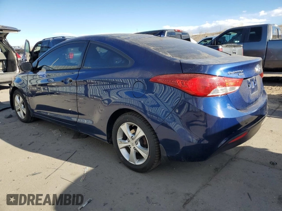2013 Hyundai Elantra Coupe SE with VIN KMHDH6AE3DU019580, listed as a Copart auction lot 84892324 with 89,273 mi miles and Salvage Title. Bid and sale history available at carsss.com. Image 2.