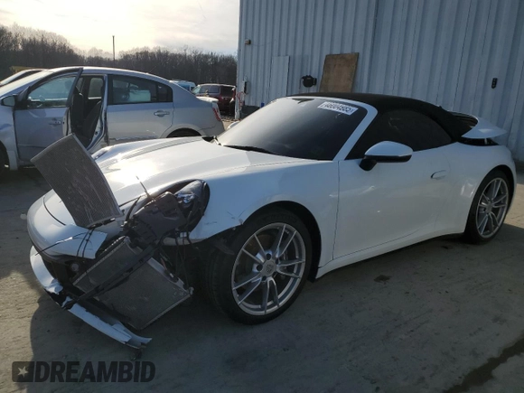 2023 Porsche 911 Carrera with VIN WP0CA2A90PS238593, listed as a Copart auction lot 46004985 with 7,992 mi miles and Salvage Title. Bid and sale history available at carsss.com. Image 1.