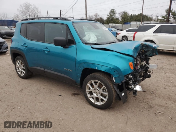 2022 Jeep Renegade Sport with VIN ZACNJCA16NPP00616, listed as a Copart auction lot 49218585 with 24,658 mi miles and Clean title. Bid and sale history available at DreamBid. Image 4.