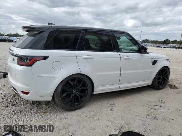 2019 Land Rover Range Rover Sport SVR with VIN SALWZ2SE9KA853698, listed as a Copart auction lot 81517734 with 36,967 mi miles and Salvage Title. Bid and sale history available at DreamBid. Image 3.