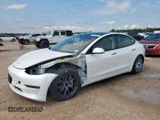 2023 Tesla Model 3 with VIN 5YJ3E1EA1PF550454, listed as a Copart auction lot 58985695 with 19,199 mi miles and Salvage title. Bid and sale history available at DreamBid. Image 1.