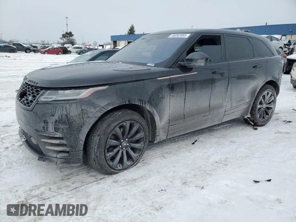 2021 Land Rover Range Rover Velar R-Dynamic S with VIN SALYT2EX8MA315343, listed as a Copart auction lot 46092955 with 42,927 mi miles and Salvage Title. Bid and sale history available at carsss.com. Image 1.